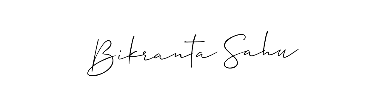 How to Draw Bikranta Sahu signature style? Allison_Script is a latest design signature styles for name Bikranta Sahu. Bikranta Sahu signature style 2 images and pictures png