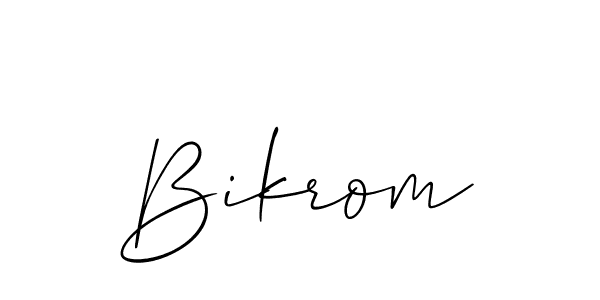 It looks lik you need a new signature style for name Bikrom. Design unique handwritten (Allison_Script) signature with our free signature maker in just a few clicks. Bikrom signature style 2 images and pictures png