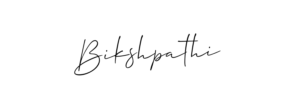 Design your own signature with our free online signature maker. With this signature software, you can create a handwritten (Allison_Script) signature for name Bikshpathi. Bikshpathi signature style 2 images and pictures png