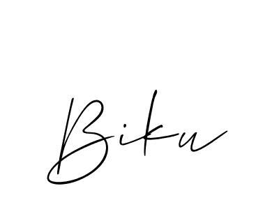 Also You can easily find your signature by using the search form. We will create Biku name handwritten signature images for you free of cost using Allison_Script sign style. Biku signature style 2 images and pictures png