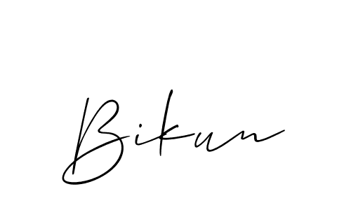 It looks lik you need a new signature style for name Bikun. Design unique handwritten (Allison_Script) signature with our free signature maker in just a few clicks. Bikun signature style 2 images and pictures png