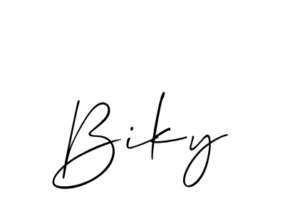 Similarly Allison_Script is the best handwritten signature design. Signature creator online .You can use it as an online autograph creator for name Biky. Biky signature style 2 images and pictures png