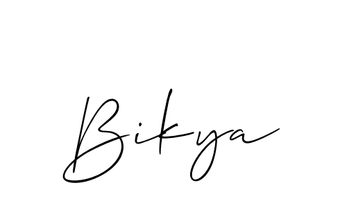 The best way (Allison_Script) to make a short signature is to pick only two or three words in your name. The name Bikya include a total of six letters. For converting this name. Bikya signature style 2 images and pictures png