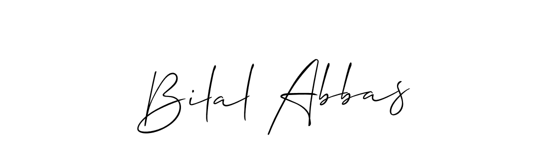 Design your own signature with our free online signature maker. With this signature software, you can create a handwritten (Allison_Script) signature for name Bilal Abbas. Bilal Abbas signature style 2 images and pictures png