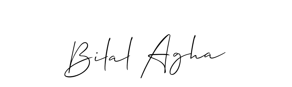 Best and Professional Signature Style for Bilal Agha. Allison_Script Best Signature Style Collection. Bilal Agha signature style 2 images and pictures png