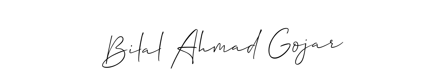 Also You can easily find your signature by using the search form. We will create Bilal Ahmad Gojar name handwritten signature images for you free of cost using Allison_Script sign style. Bilal Ahmad Gojar signature style 2 images and pictures png