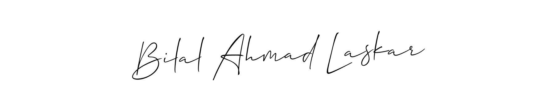 It looks lik you need a new signature style for name Bilal Ahmad Laskar. Design unique handwritten (Allison_Script) signature with our free signature maker in just a few clicks. Bilal Ahmad Laskar signature style 2 images and pictures png