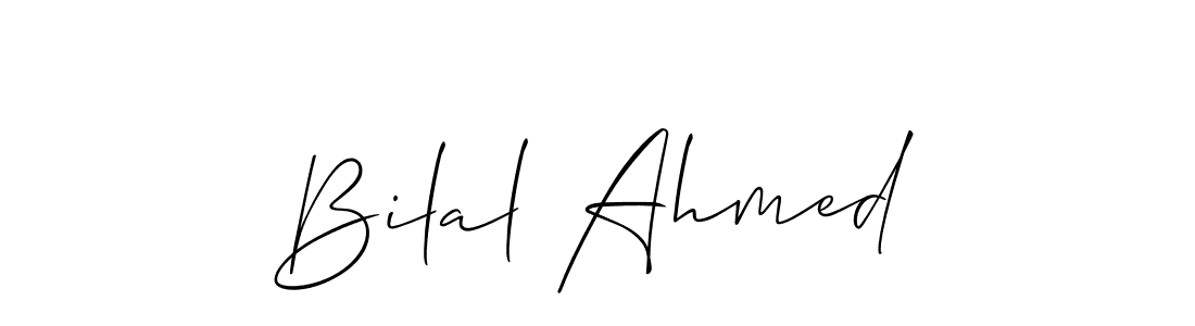 Allison_Script is a professional signature style that is perfect for those who want to add a touch of class to their signature. It is also a great choice for those who want to make their signature more unique. Get Bilal Ahmed name to fancy signature for free. Bilal Ahmed signature style 2 images and pictures png