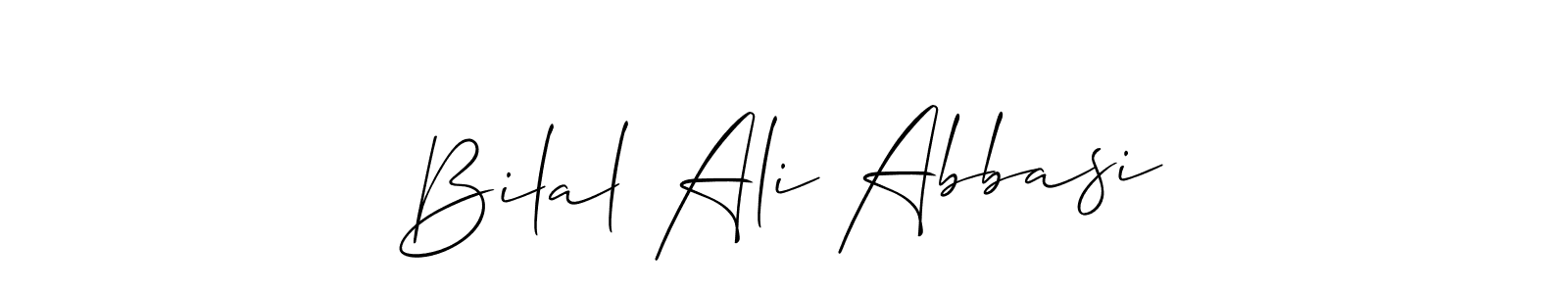 Also You can easily find your signature by using the search form. We will create Bilal Ali Abbasi name handwritten signature images for you free of cost using Allison_Script sign style. Bilal Ali Abbasi signature style 2 images and pictures png