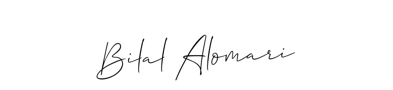 Also You can easily find your signature by using the search form. We will create Bilal Alomari name handwritten signature images for you free of cost using Allison_Script sign style. Bilal Alomari signature style 2 images and pictures png