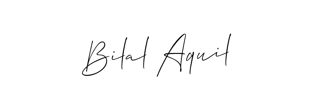 How to Draw Bilal Aquil signature style? Allison_Script is a latest design signature styles for name Bilal Aquil. Bilal Aquil signature style 2 images and pictures png