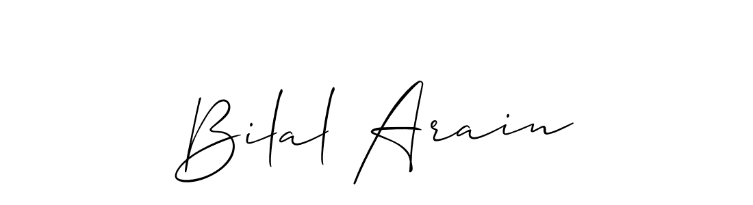 if you are searching for the best signature style for your name Bilal Arain. so please give up your signature search. here we have designed multiple signature styles  using Allison_Script. Bilal Arain signature style 2 images and pictures png