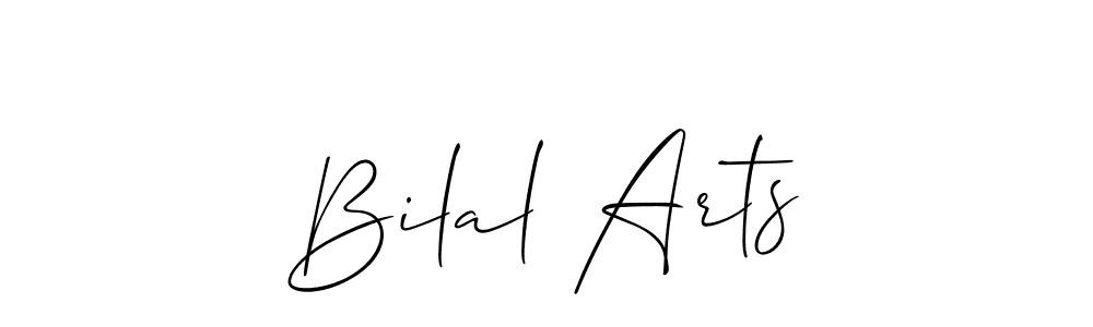 Create a beautiful signature design for name Bilal Arts. With this signature (Allison_Script) fonts, you can make a handwritten signature for free. Bilal Arts signature style 2 images and pictures png