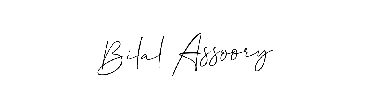 Design your own signature with our free online signature maker. With this signature software, you can create a handwritten (Allison_Script) signature for name Bilal Assoory. Bilal Assoory signature style 2 images and pictures png