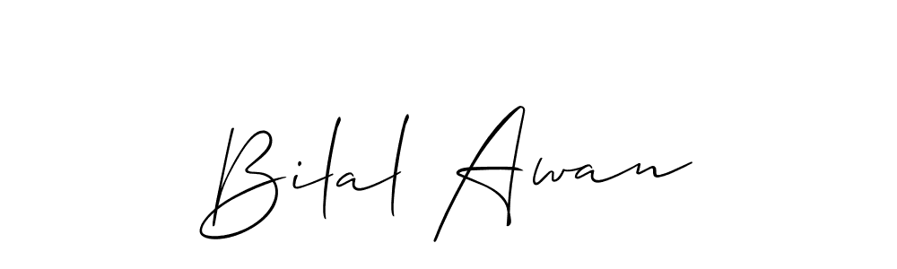 Design your own signature with our free online signature maker. With this signature software, you can create a handwritten (Allison_Script) signature for name Bilal Awan. Bilal Awan signature style 2 images and pictures png