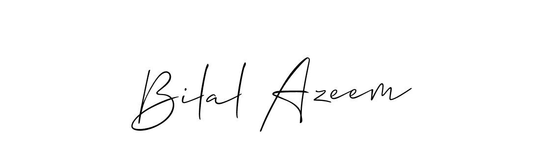 How to make Bilal Azeem signature? Allison_Script is a professional autograph style. Create handwritten signature for Bilal Azeem name. Bilal Azeem signature style 2 images and pictures png