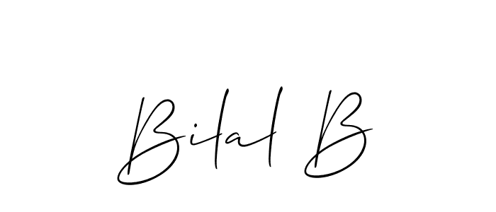 Bilal B stylish signature style. Best Handwritten Sign (Allison_Script) for my name. Handwritten Signature Collection Ideas for my name Bilal B. Bilal B signature style 2 images and pictures png
