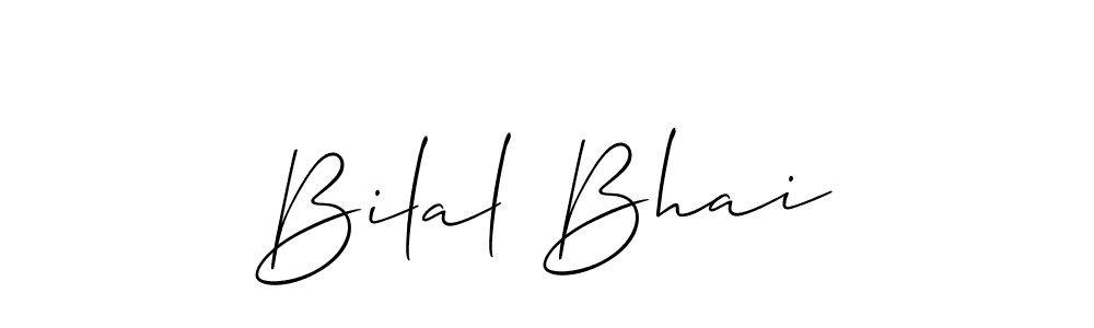 Use a signature maker to create a handwritten signature online. With this signature software, you can design (Allison_Script) your own signature for name Bilal Bhai. Bilal Bhai signature style 2 images and pictures png