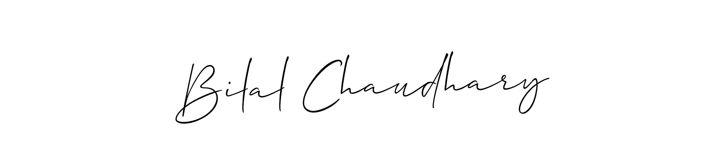 Design your own signature with our free online signature maker. With this signature software, you can create a handwritten (Allison_Script) signature for name Bilal Chaudhary. Bilal Chaudhary signature style 2 images and pictures png