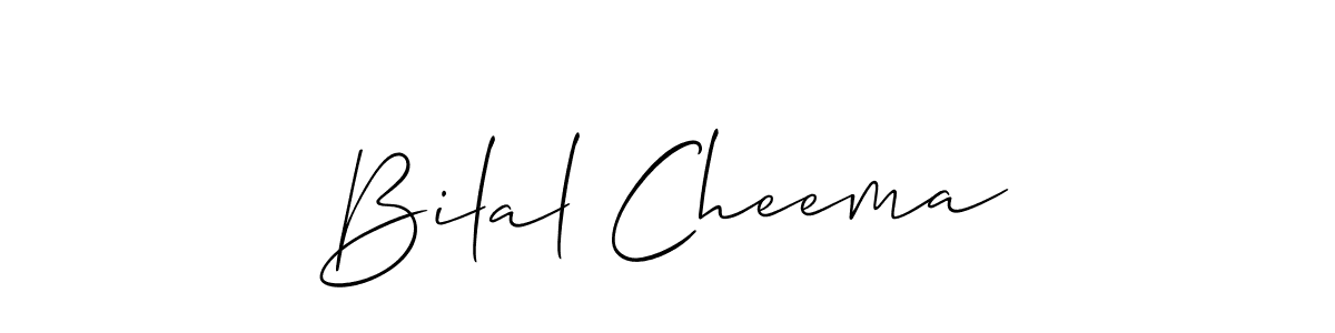 Create a beautiful signature design for name Bilal Cheema. With this signature (Allison_Script) fonts, you can make a handwritten signature for free. Bilal Cheema signature style 2 images and pictures png