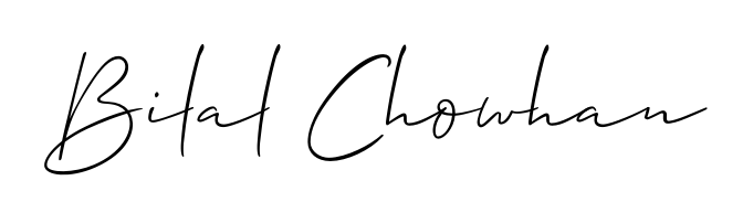 You should practise on your own different ways (Allison_Script) to write your name (Bilal Chowhan) in signature. Don't let someone else do it for you. Bilal Chowhan signature style 2 images and pictures png