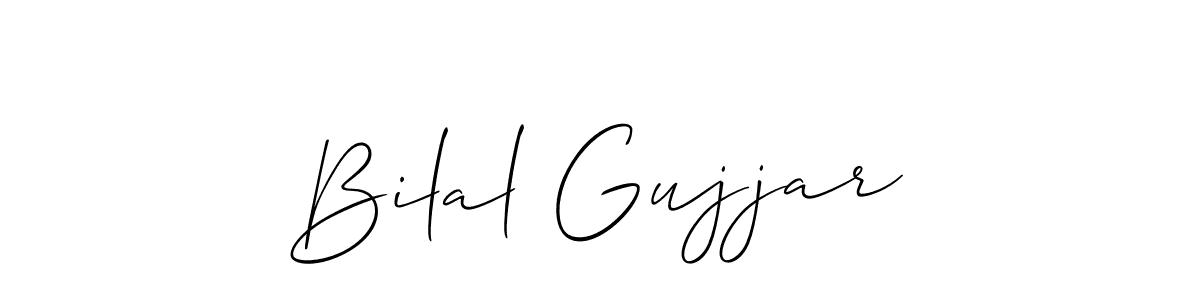 Also You can easily find your signature by using the search form. We will create Bilal Gujjar name handwritten signature images for you free of cost using Allison_Script sign style. Bilal Gujjar signature style 2 images and pictures png