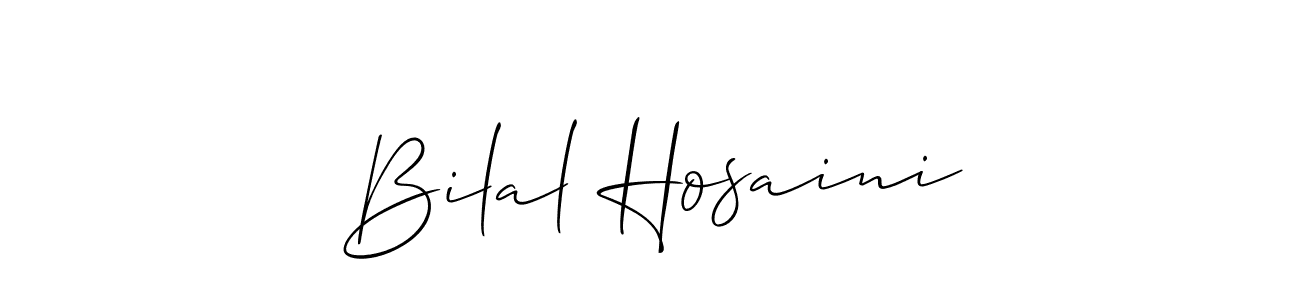This is the best signature style for the Bilal Hosaini name. Also you like these signature font (Allison_Script). Mix name signature. Bilal Hosaini signature style 2 images and pictures png