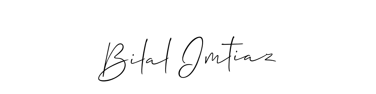 How to make Bilal Imtiaz signature? Allison_Script is a professional autograph style. Create handwritten signature for Bilal Imtiaz name. Bilal Imtiaz signature style 2 images and pictures png