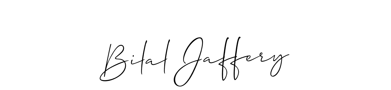 How to make Bilal Jaffery signature? Allison_Script is a professional autograph style. Create handwritten signature for Bilal Jaffery name. Bilal Jaffery signature style 2 images and pictures png