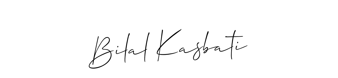 How to make Bilal Kasbati signature? Allison_Script is a professional autograph style. Create handwritten signature for Bilal Kasbati name. Bilal Kasbati signature style 2 images and pictures png