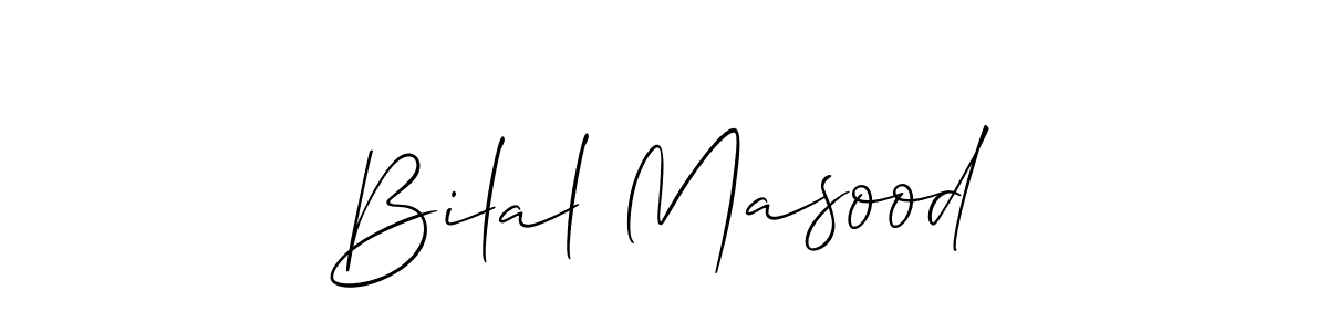 Bilal Masood stylish signature style. Best Handwritten Sign (Allison_Script) for my name. Handwritten Signature Collection Ideas for my name Bilal Masood. Bilal Masood signature style 2 images and pictures png