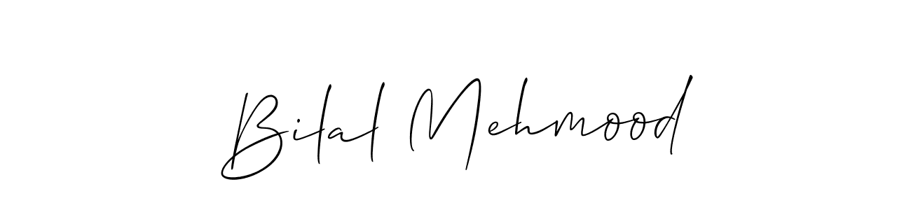 The best way (Allison_Script) to make a short signature is to pick only two or three words in your name. The name Bilal Mehmood include a total of six letters. For converting this name. Bilal Mehmood signature style 2 images and pictures png