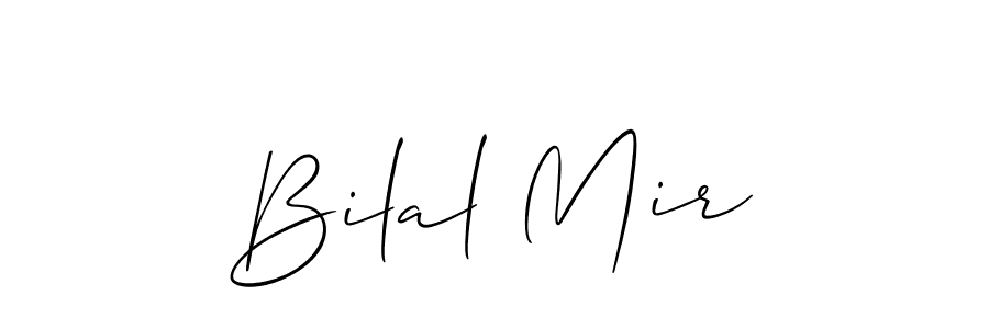 How to make Bilal Mir name signature. Use Allison_Script style for creating short signs online. This is the latest handwritten sign. Bilal Mir signature style 2 images and pictures png