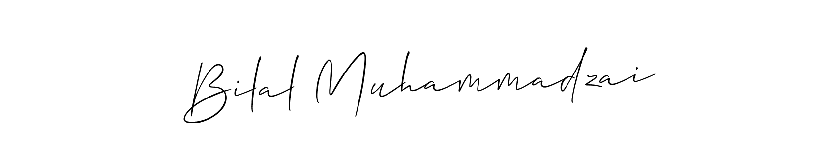 The best way (Allison_Script) to make a short signature is to pick only two or three words in your name. The name Bilal Muhammadzai include a total of six letters. For converting this name. Bilal Muhammadzai signature style 2 images and pictures png