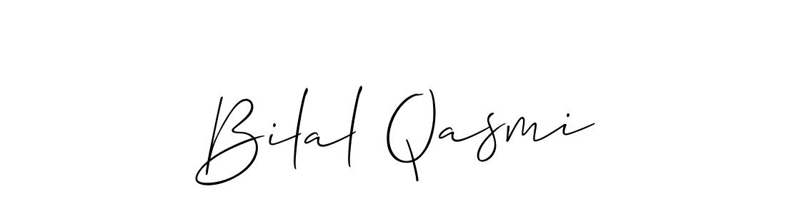 Create a beautiful signature design for name Bilal Qasmi. With this signature (Allison_Script) fonts, you can make a handwritten signature for free. Bilal Qasmi signature style 2 images and pictures png