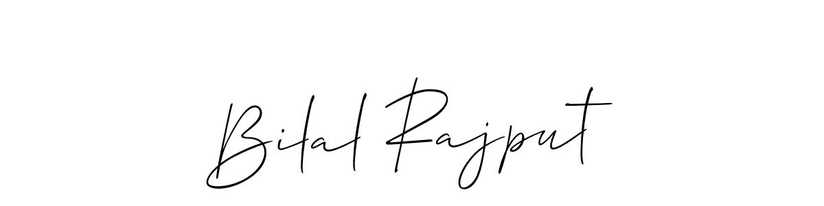 Make a beautiful signature design for name Bilal Rajput. With this signature (Allison_Script) style, you can create a handwritten signature for free. Bilal Rajput signature style 2 images and pictures png