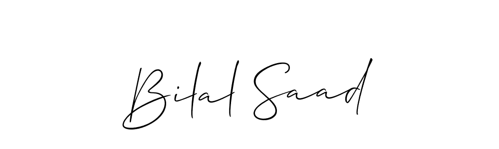 Similarly Allison_Script is the best handwritten signature design. Signature creator online .You can use it as an online autograph creator for name Bilal Saad. Bilal Saad signature style 2 images and pictures png