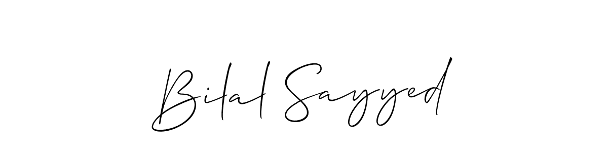 This is the best signature style for the Bilal Sayyed name. Also you like these signature font (Allison_Script). Mix name signature. Bilal Sayyed signature style 2 images and pictures png