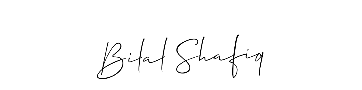 Create a beautiful signature design for name Bilal Shafiq. With this signature (Allison_Script) fonts, you can make a handwritten signature for free. Bilal Shafiq signature style 2 images and pictures png