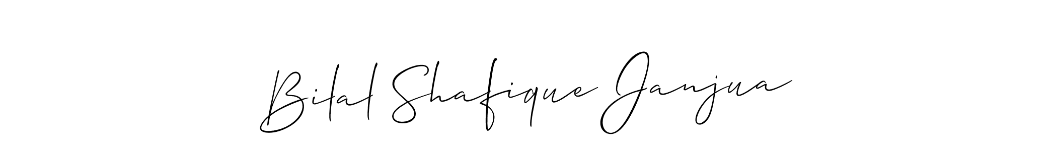 Use a signature maker to create a handwritten signature online. With this signature software, you can design (Allison_Script) your own signature for name Bilal Shafique Janjua. Bilal Shafique Janjua signature style 2 images and pictures png