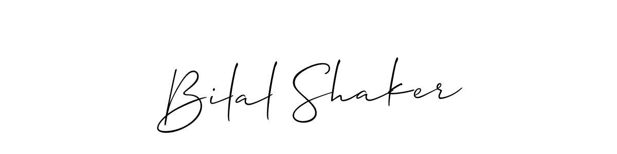 How to make Bilal Shaker signature? Allison_Script is a professional autograph style. Create handwritten signature for Bilal Shaker name. Bilal Shaker signature style 2 images and pictures png