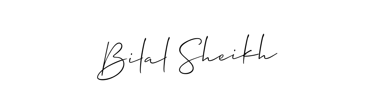 Also we have Bilal Sheikh name is the best signature style. Create professional handwritten signature collection using Allison_Script autograph style. Bilal Sheikh signature style 2 images and pictures png