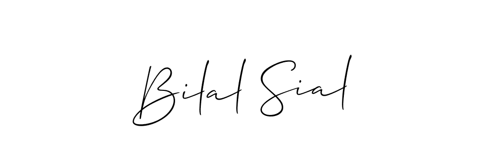 How to make Bilal Sial name signature. Use Allison_Script style for creating short signs online. This is the latest handwritten sign. Bilal Sial signature style 2 images and pictures png
