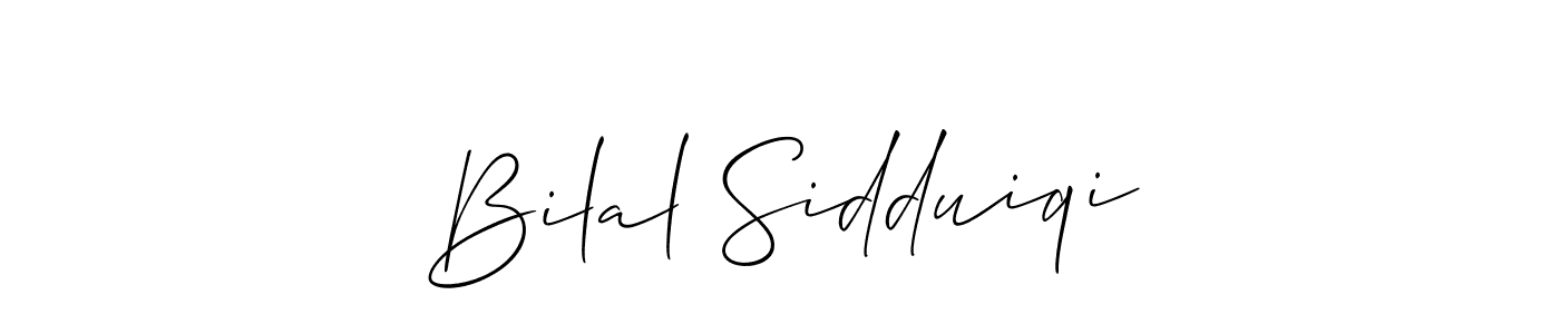 It looks lik you need a new signature style for name Bilal Sidduiqi. Design unique handwritten (Allison_Script) signature with our free signature maker in just a few clicks. Bilal Sidduiqi signature style 2 images and pictures png