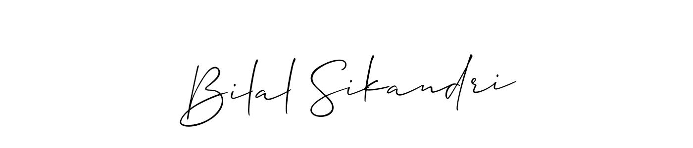 if you are searching for the best signature style for your name Bilal Sikandri. so please give up your signature search. here we have designed multiple signature styles  using Allison_Script. Bilal Sikandri signature style 2 images and pictures png