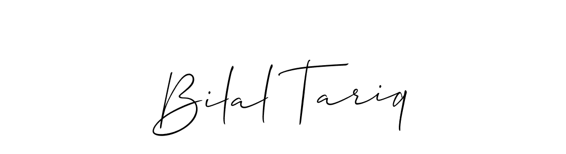 Use a signature maker to create a handwritten signature online. With this signature software, you can design (Allison_Script) your own signature for name Bilal Tariq. Bilal Tariq signature style 2 images and pictures png