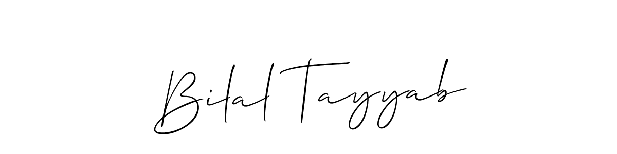 Bilal Tayyab stylish signature style. Best Handwritten Sign (Allison_Script) for my name. Handwritten Signature Collection Ideas for my name Bilal Tayyab. Bilal Tayyab signature style 2 images and pictures png