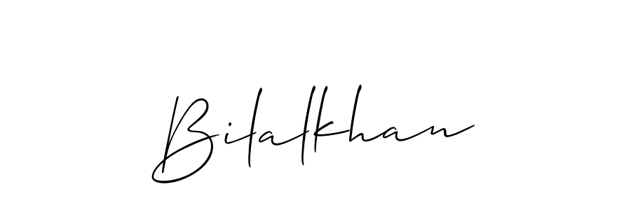 How to make Bilalkhan name signature. Use Allison_Script style for creating short signs online. This is the latest handwritten sign. Bilalkhan signature style 2 images and pictures png