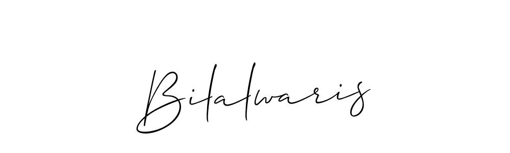 Use a signature maker to create a handwritten signature online. With this signature software, you can design (Allison_Script) your own signature for name Bilalwaris. Bilalwaris signature style 2 images and pictures png