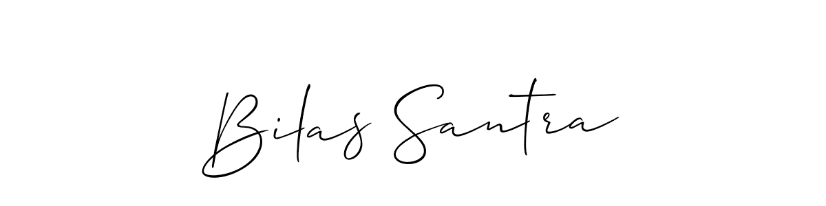 How to make Bilas Santra name signature. Use Allison_Script style for creating short signs online. This is the latest handwritten sign. Bilas Santra signature style 2 images and pictures png